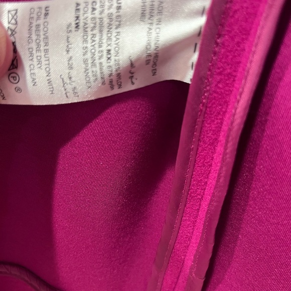 Chico’s double lapel single button overcoat magenta- size 2 - Picture 11 of 13